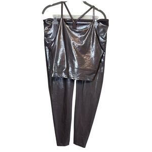 Old Navy Active powersoft set purple metallic XL